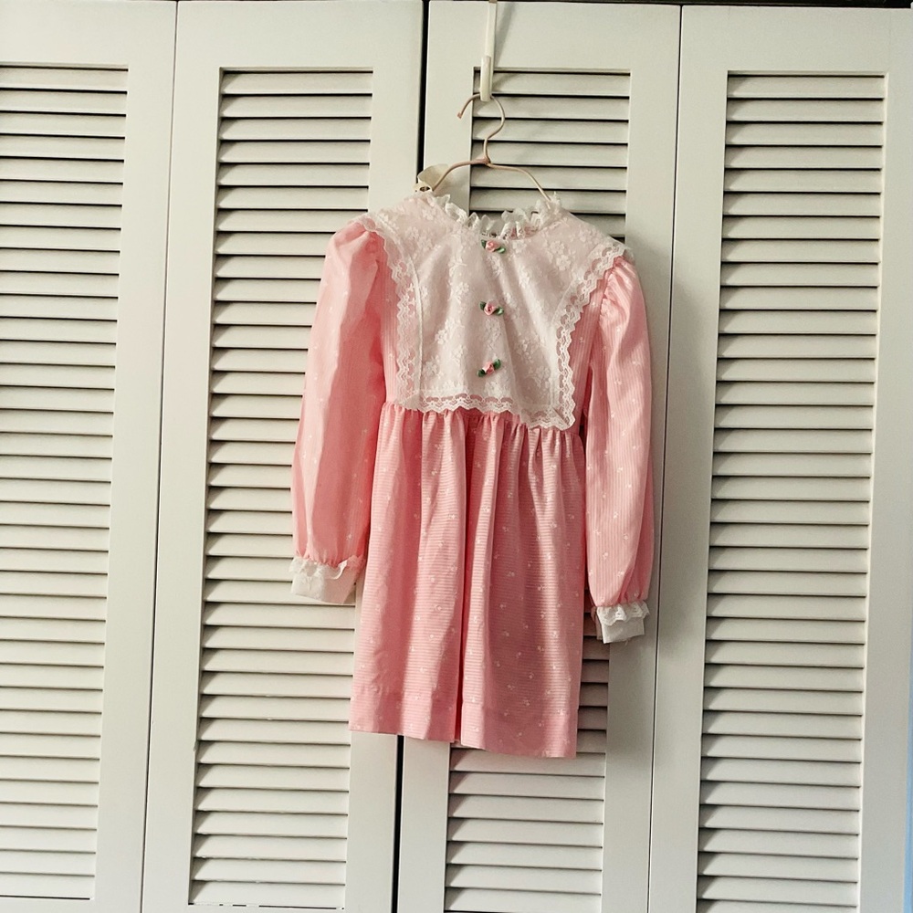 Harold Wohl Pink Lace Dress